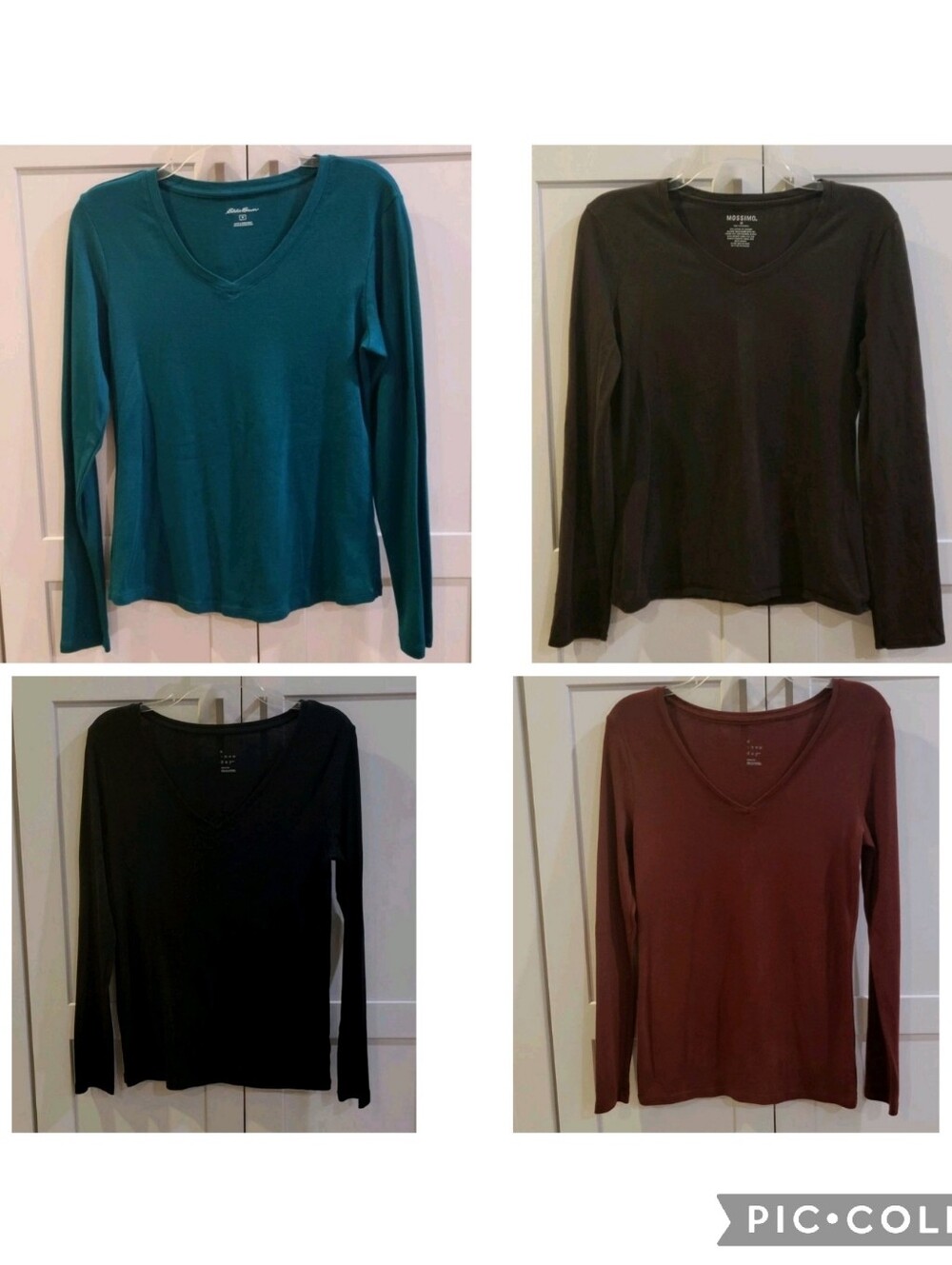 Women's V-Neck Top Lot M Eddie Bauer & More Stretchy
